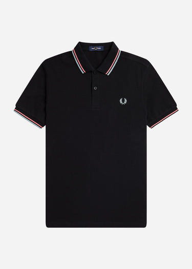 Fred Perry Polo's Twin tipped fred perry shirt - black crlhet slvbl