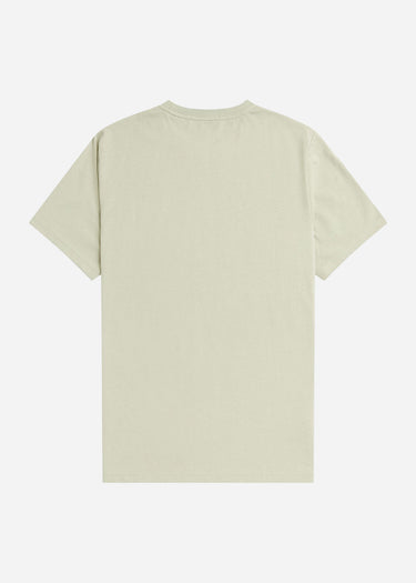 Fred Perry T-shirts Flocked laurel wreath gra tee - light oyster