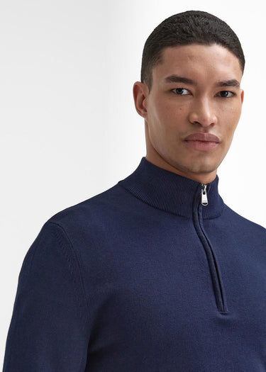 Barbour International Truien Blades cotton half zip jumper - navy