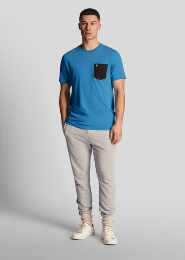 Lyle & Scott T-shirts Contrast pocket t-shirt - spring blue jet black