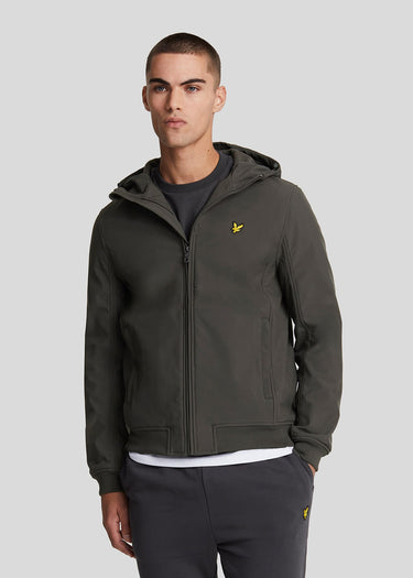 Lyle & Scott Jassen Fleece back softshell jacket - gunmetal