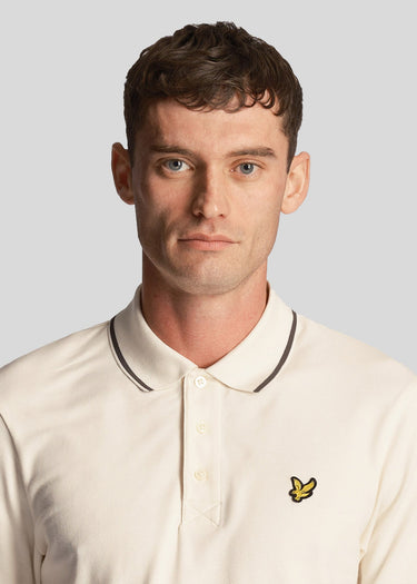 Lyle & Scott Polo's Tipped polo shirt - chalk gunmetal