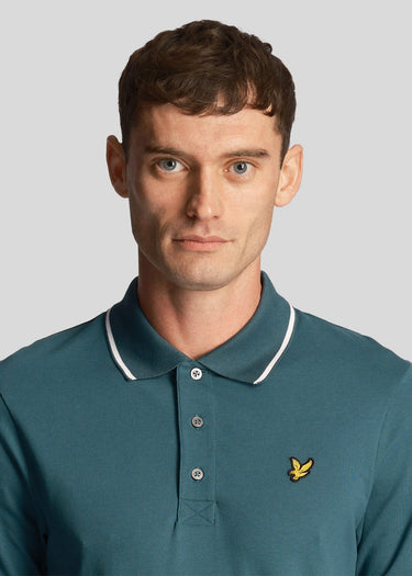 Lyle & Scott Polo's Tipped polo shirt - malachite green white