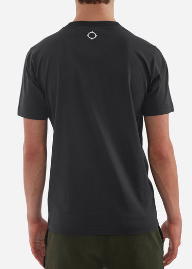 MA.Strum T-shirts MA.Strum chest print tee - jet black