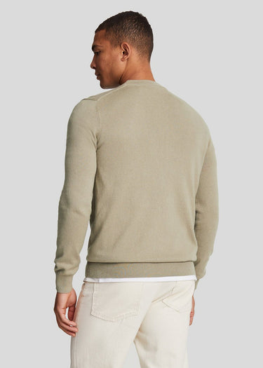 Lyle & Scott Truien Cotton merino crew neck jumper - sage uniform