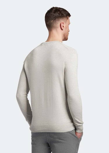 Lyle & Scott Truien Merino crew jumper - light grey marl