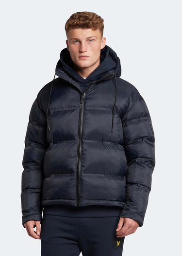 Lyle & Scott Jassen Sculptural puffer jacket - dark navy