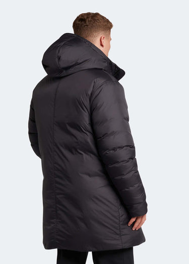 Lyle & Scott Jassen Long line internal padded jacket - jet black