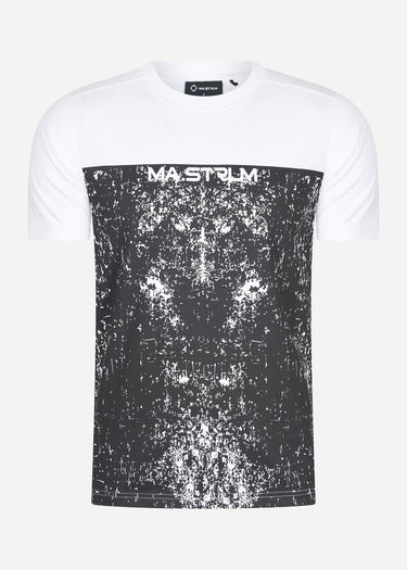 MA.Strum T-shirts Half body print tee - optic white
