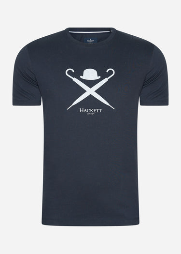 Hackett London T-shirts Large logo t-shirt - dark navy