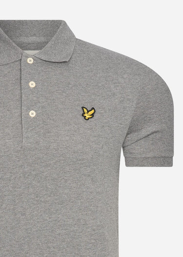 Lyle & Scott Polo's Plain polo shirt - mid grey marl