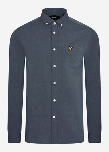 Lyle & Scott Overhemden Oxford shirt - slate blue