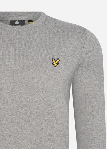 Lyle & Scott Truien Merino crew jumper - mid grey marl