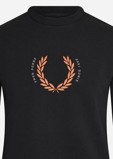 Fred Perry Truien Laurel wreath sweatshirt - black