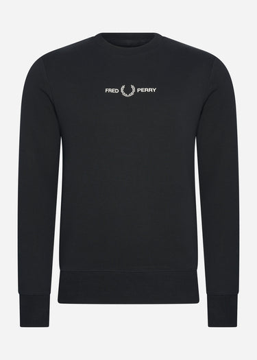 Fred Perry Truien Embroidered sweatshirt - black