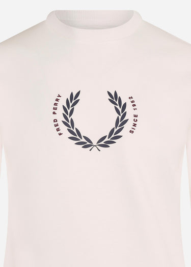 Fred Perry Truien Laurel wreath sweatshirt - snow white