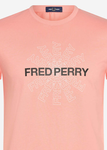 Fred Perry T-shirts Fred perry graphic t-shirt - pink peach