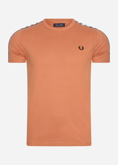 Fred Perry T-shirts Taped ringer t-shirt - court clay