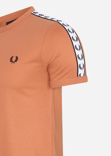 Fred Perry T-shirts Taped ringer t-shirt - court clay