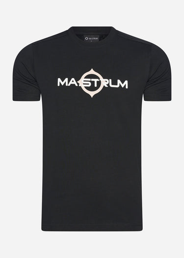 MA.Strum T-shirts SS logo print tee - jet black