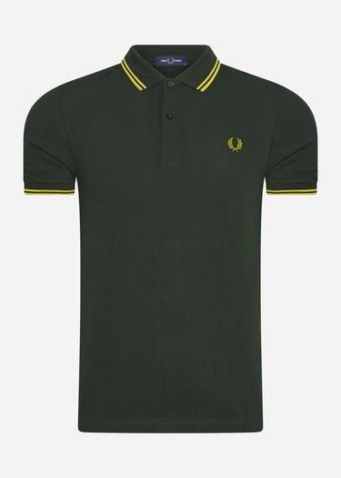 Fred Perry Polo's Twin tipped fred perry shirt - brit green citron