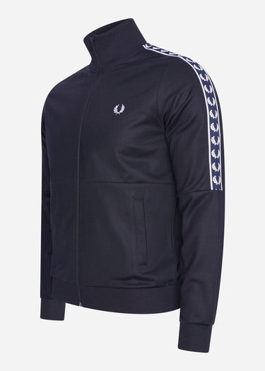 Fred Perry Vesten Panelled taped track jacket - navy
