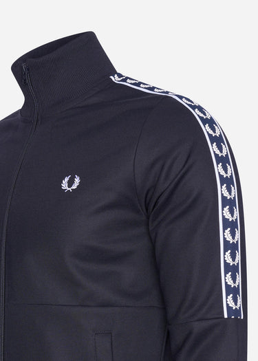 Fred Perry Vesten Panelled taped track jacket - navy