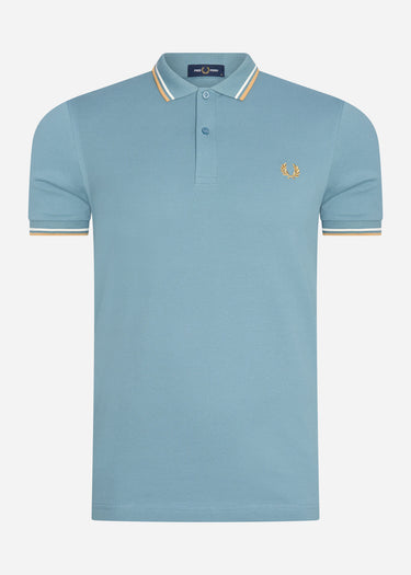 Fred Perry Polo's Twin tipped fred perry shirt - ash blue ecru gold