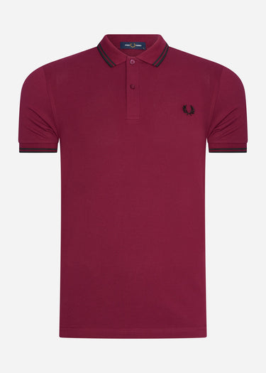 Fred Perry Polo's Twin tipped fred perry shirt - tawny port
