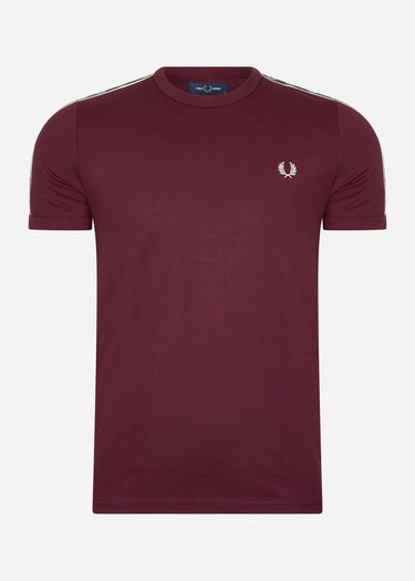 Fred Perry T-shirts Contrast tape ringer t-shirt - oxblood gunmetal