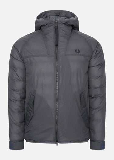 Fred Perry Jassen Insulated hooded jacket - gunmetal
