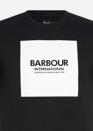 Barbour International T-shirts Block tee - black white