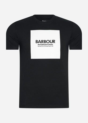 Barbour International T-shirts Block tee - black white