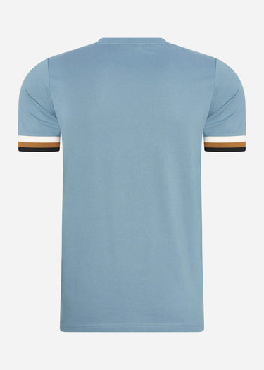 Fred Perry T-shirts Striped cuff pique t-shirt - ash blue