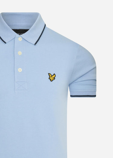 Lyle & Scott Polo's Tipped polo shirt - light blue dark navy