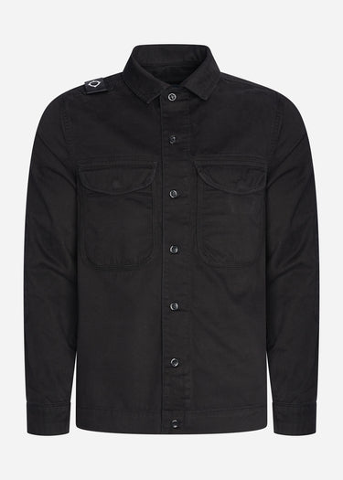 MA.Strum Overshirts Two pocket overshirt - jet black