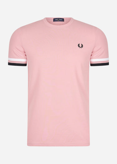 Fred Perry T-shirts Bold tipped pique t-shirt - chalky pink