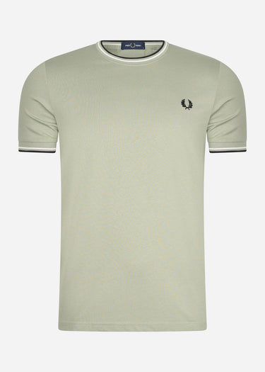 Fred Perry T-shirts Twin tipped t-shirt - seagrass