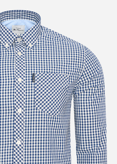 Ben Sherman Overhemden Gingham shirt - dark blue