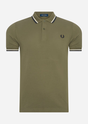 Fred Perry Polo's Twin tipped fred perry shirt - military green