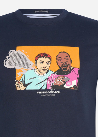 Weekend Offender T-shirts Traffic - navy