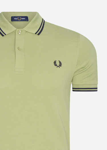 Fred Perry Polo's Twin tipped fred perry shirt - sage green
