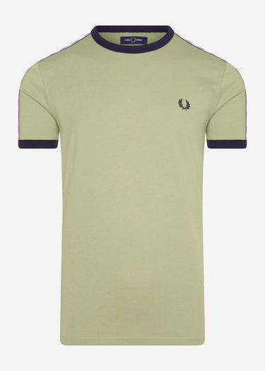 Fred Perry T-shirts Taped ringer t-shirt - seagrass