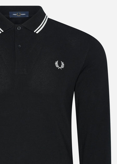 Fred Perry Longsleeve Polo's Ls twin tipped polo shirt - black