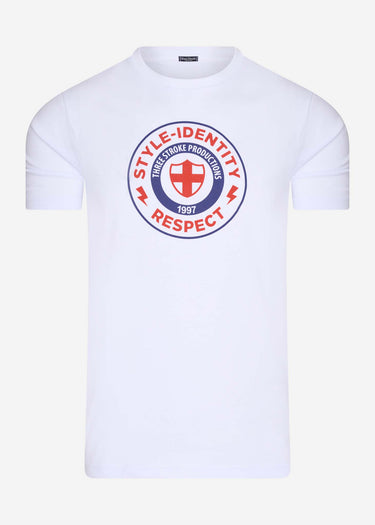 Three Stroke T-shirts Style idenity respect tee - white