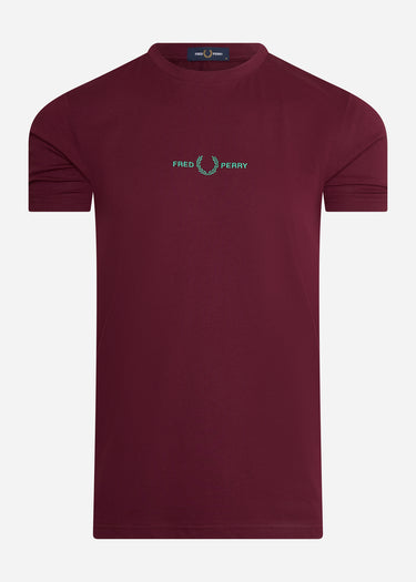 Fred Perry T-shirts Embroidered t-shirt - aubergine