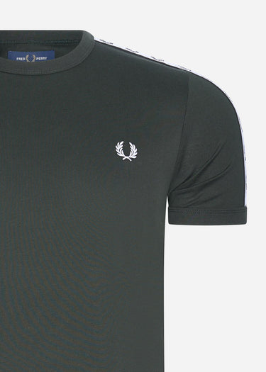 Fred Perry T-shirts Taped ringer t-shirt - night green
