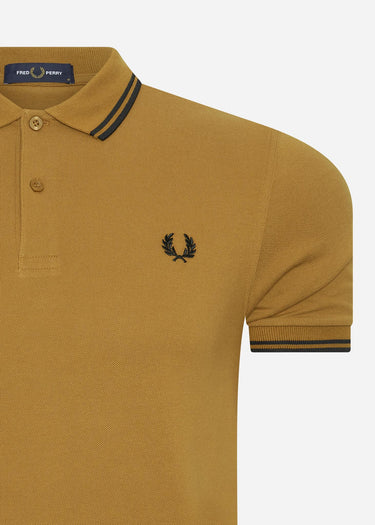 Fred Perry Polo's Twin tipped polo - dark caramel black