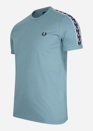 Fred Perry T-shirts Contrast tape ringer t-shirt - ash blue navy