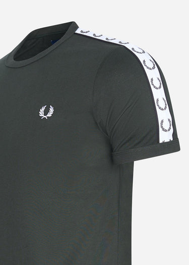 Fred Perry T-shirts Taped ringer t-shirt - night green